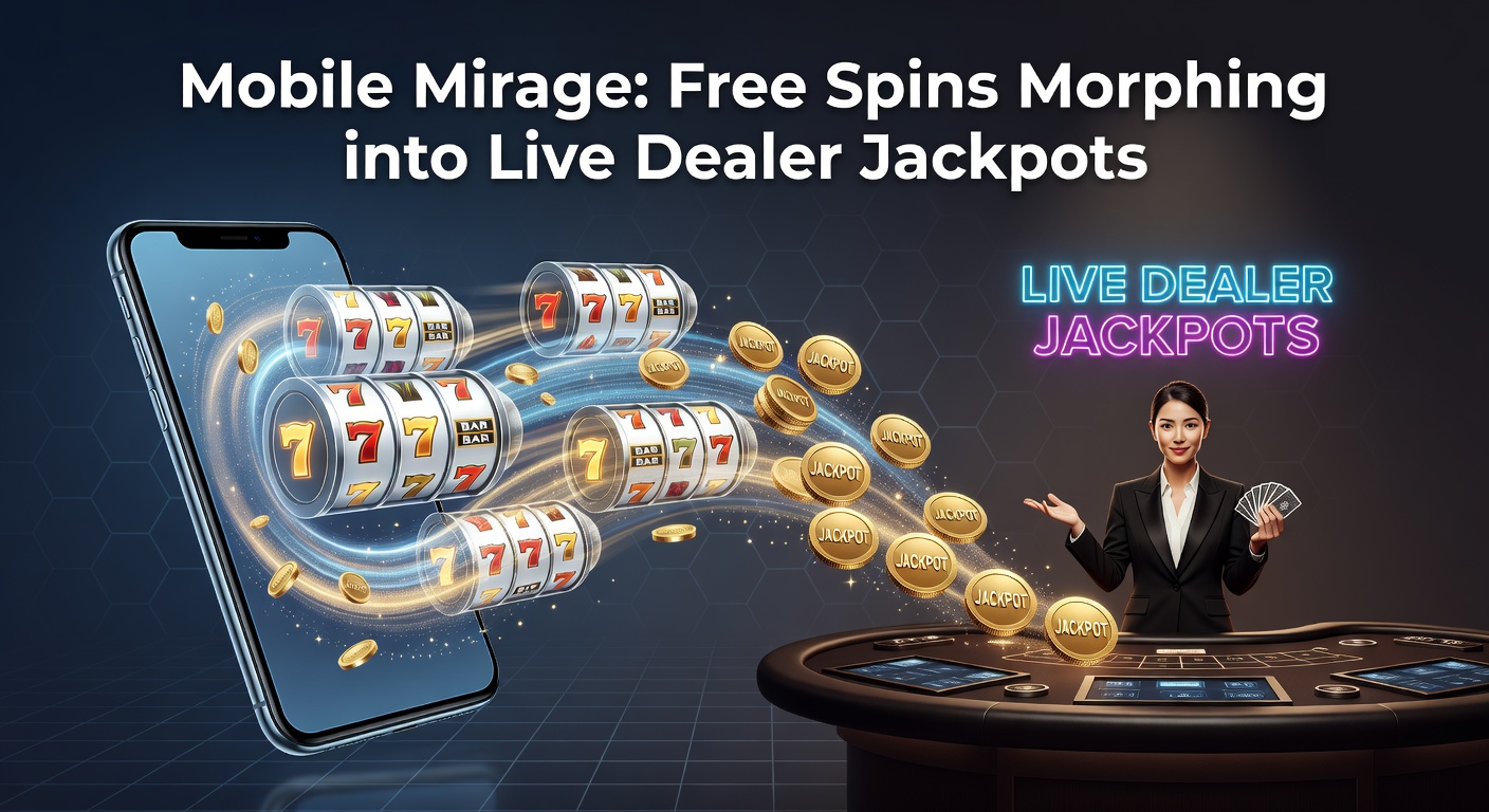 Close-up of a live dealer at a mobile-optimized roulette table, with jackpot meters glowing and slot free spin icons fading into the background, illustrating the seamless game morphing effect